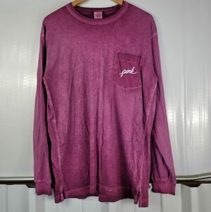 Pink Victoria's Secret Woman's long sleeve tee dark pink Sz M